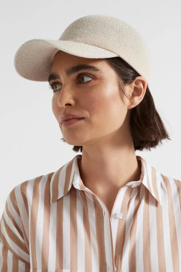 Hats and Gloves Woman Seed Heritage Textured Cap Stone