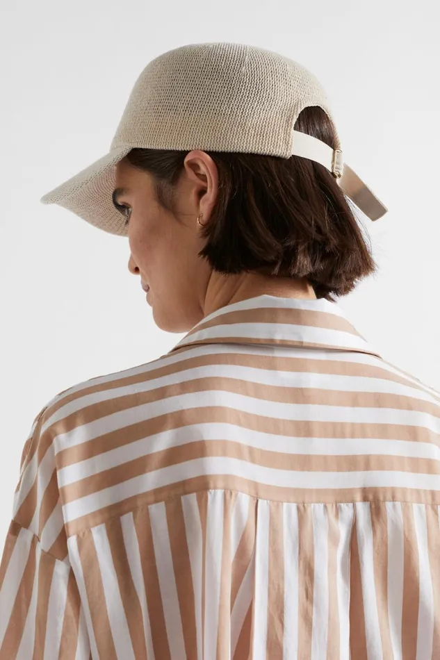 Hats and Gloves Woman Seed Heritage Textured Cap Stone