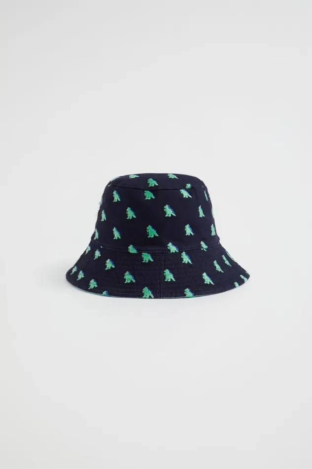 Hats Beanies and Caps Boy Seed Heritage Reversible Dino Emb Bucket Hat Multi