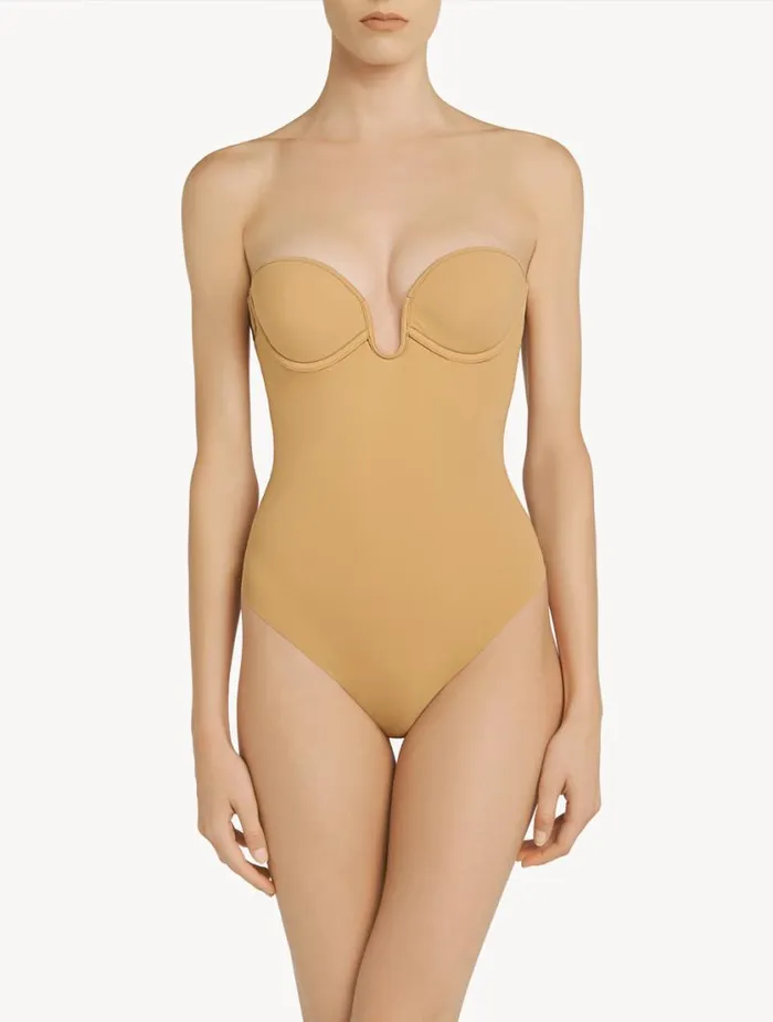 Hazelcoloured Underwired Padded Ubra Bodysuit Lingerie La Perla Bodysuits and Bustiers