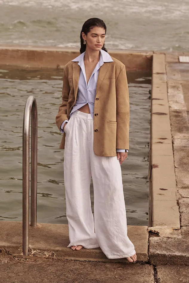 HOLDEN WHITE LINEN PANT Women DISSH Pants