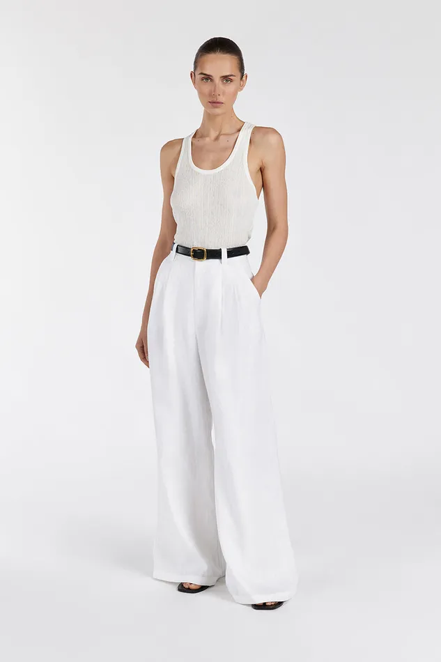 HOLDEN WHITE LINEN PANT Women DISSH Pants
