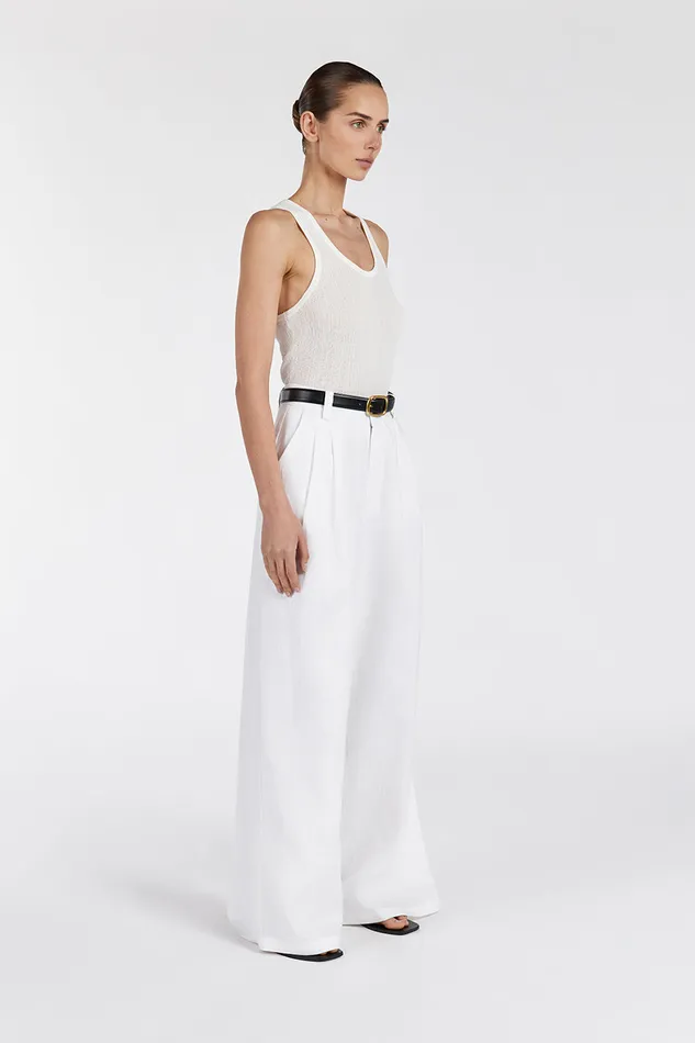 HOLDEN WHITE LINEN PANT Women DISSH Pants