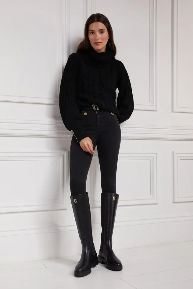 Holland Cooper Astoria Knee Boot Black Women Backpack Holland Cooper Astoria Knee Boot Black Women Backpack