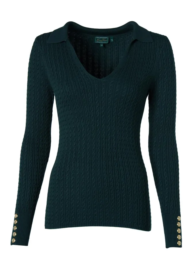 Holland Cooper Ava Knit Deep Emerald Women Knitwear Holland Cooper Ava Knit Deep Emerald Women Knitwear