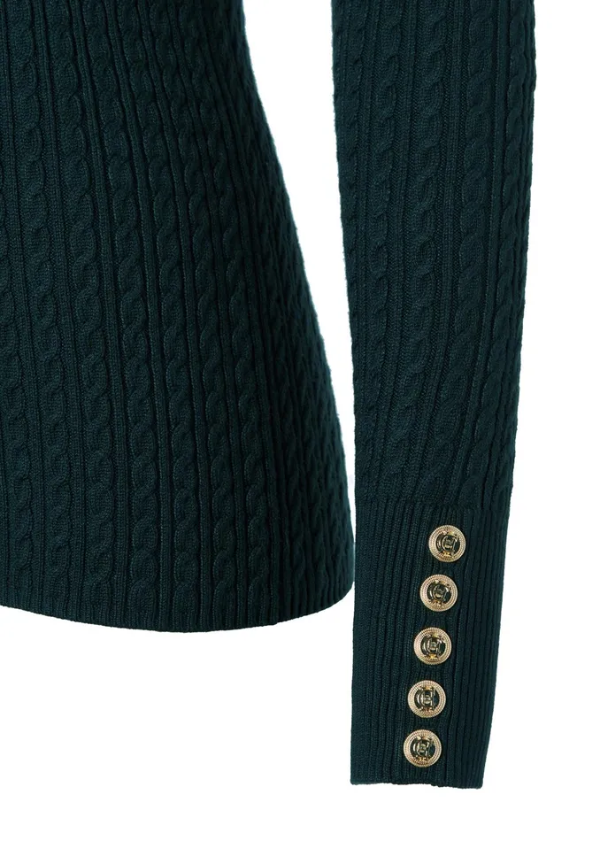 Holland Cooper Ava Knit Deep Emerald Women Knitwear Holland Cooper Ava Knit Deep Emerald Women Knitwear