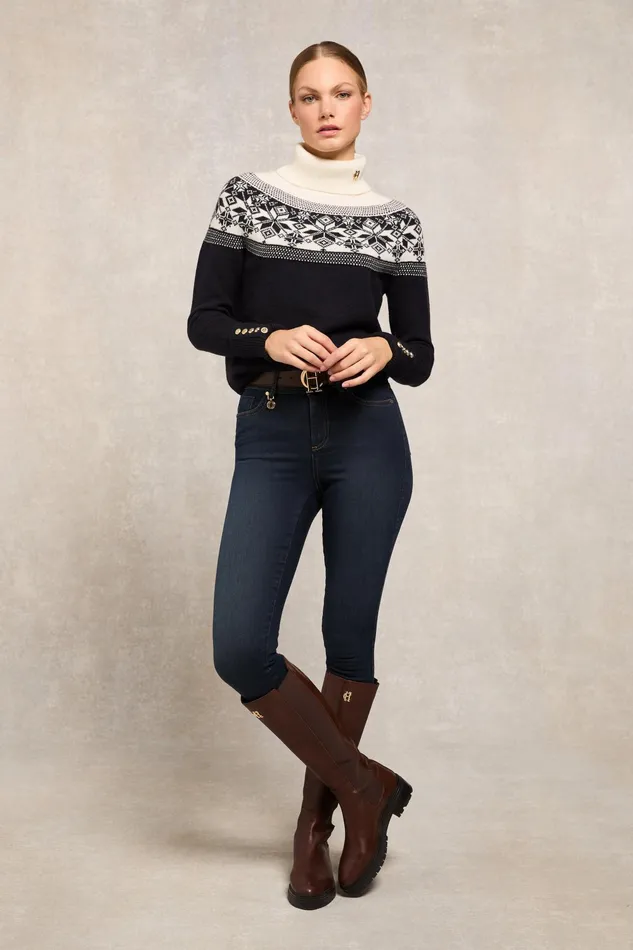Holland Cooper Beatrice Knit Ink Navy Women Knitwear Holland Cooper Beatrice Knit Ink Navy Women Knitwear