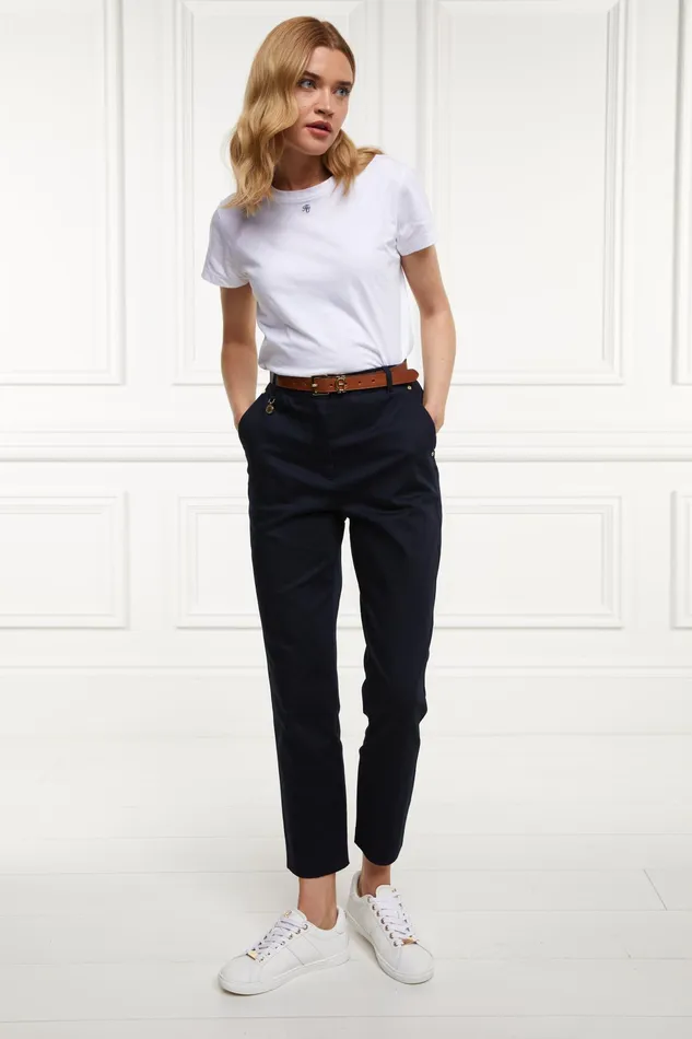 Holland Cooper Bexley Cigarette Trouser Ink Navy Women Trousers Holland Cooper Bexley Cigarette Trouser Ink Navy Women Trousers