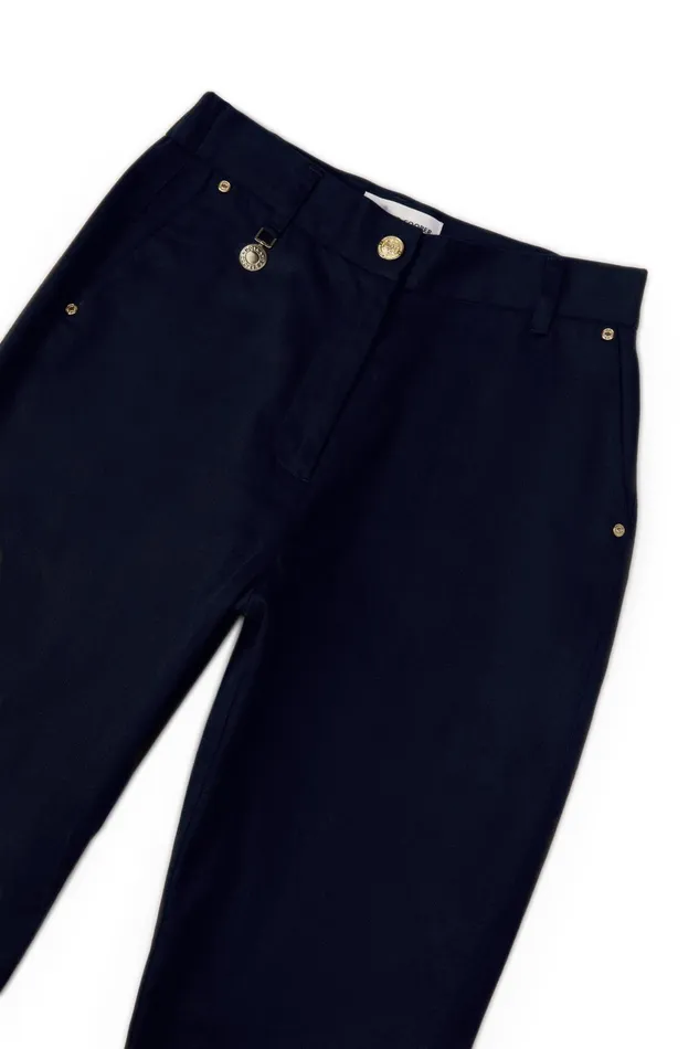 Holland Cooper Bexley Cigarette Trouser Ink Navy Women Trousers Holland Cooper Bexley Cigarette Trouser Ink Navy Women Trousers