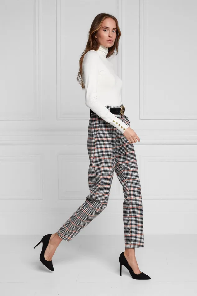 Holland Cooper Buttoned Knit Roll Neck Cream Women Knitwear Holland Cooper Buttoned Knit Roll Neck Cream Women Knitwear