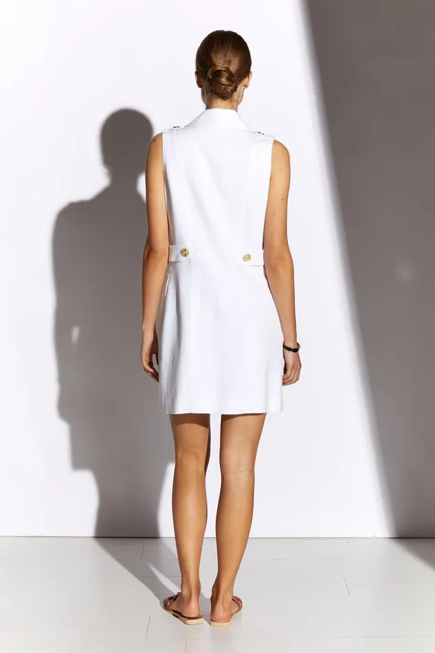 Holland Cooper Chelsea Dress Oyster Linen Women Tailoring