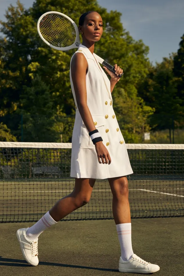 Holland Cooper Chelsea Dress Oyster Linen Women Tailoring