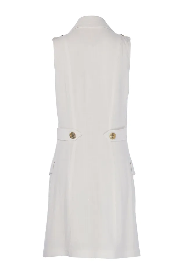Holland Cooper Chelsea Dress Oyster Linen Women Tailoring