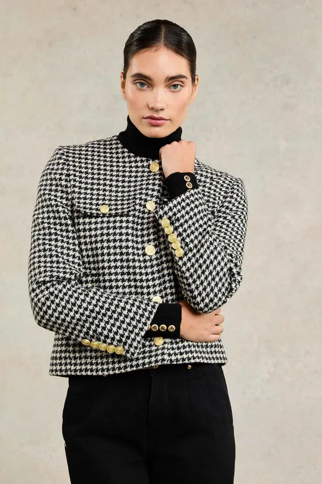 Holland Cooper Chelsea Jacket Houndstooth Women Jackets