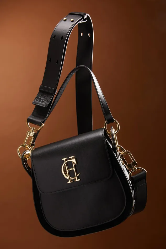 Holland Cooper Chelsea Saddle Bag Soft Black Women Crossbody Bags