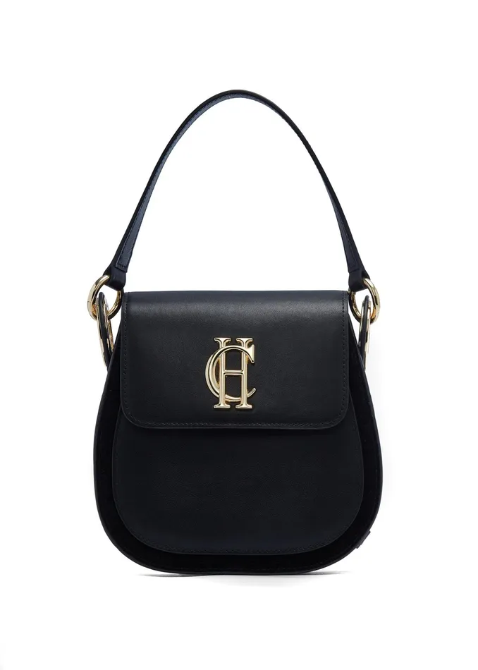 Holland Cooper Chelsea Saddle Bag Soft Black Women Crossbody Bags Holland Cooper Chelsea Saddle Bag Soft Black Women Crossbody Bags