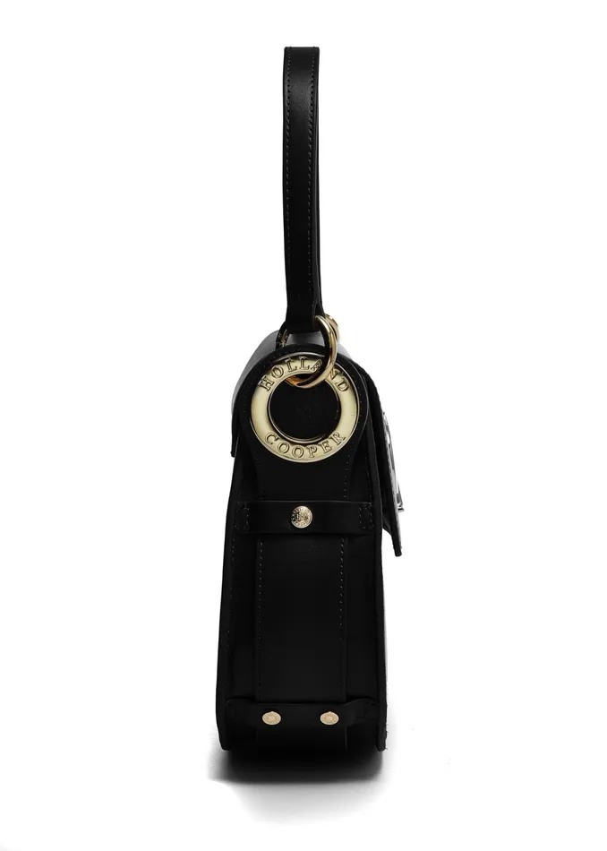 Holland Cooper Chelsea Saddle Bag Soft Black Women Crossbody Bags Holland Cooper Chelsea Saddle Bag Soft Black Women Crossbody Bags