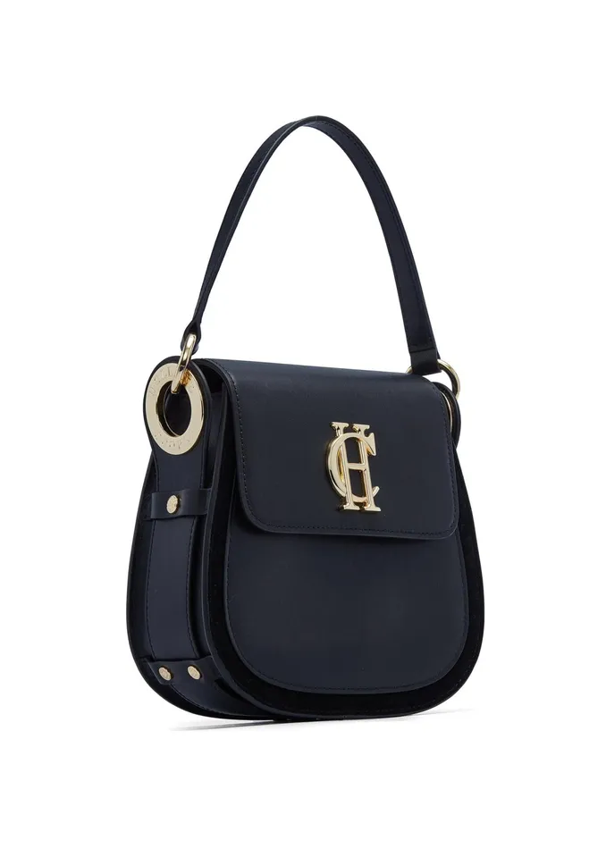 Holland Cooper Chelsea Saddle Bag Soft Black Women Crossbody Bags Holland Cooper Chelsea Saddle Bag Soft Black Women Crossbody Bags