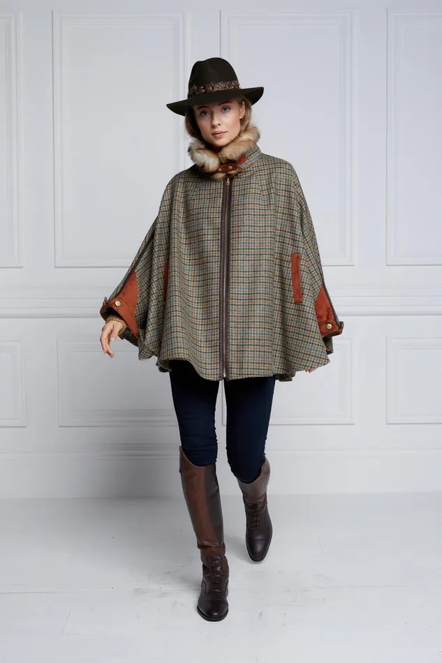 Holland Cooper Chiltern Cape Bredon Tweed Women Tailoring