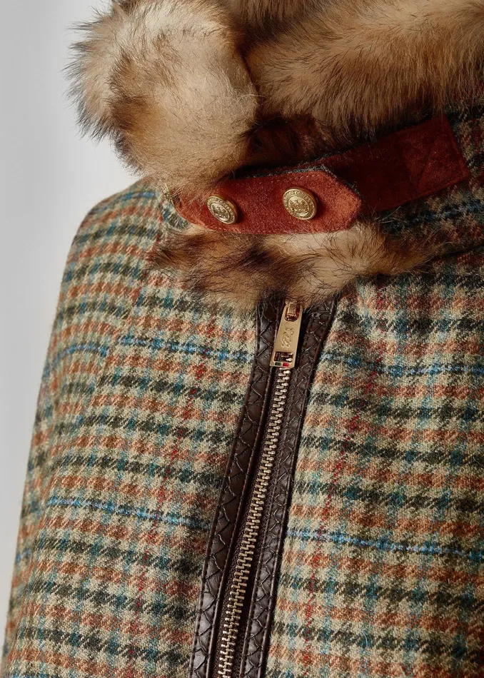 Holland Cooper Chiltern Cape Bredon Tweed Women Tailoring