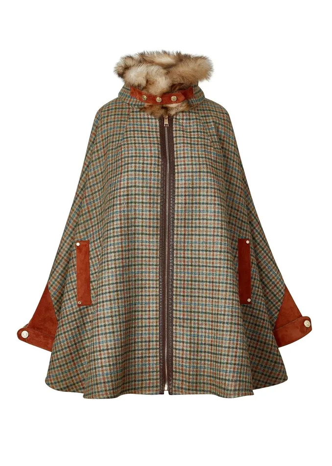 Holland Cooper Chiltern Cape Bredon Tweed Women Tailoring