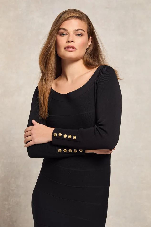 Holland Cooper Christina Bandage Dress Black Women Dresses