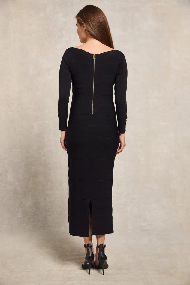 Holland Cooper Christina Bandage Dress Black Women Dresses