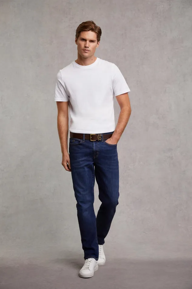 Holland Cooper Classic Straight Jean Washed Indigo Men Jeans