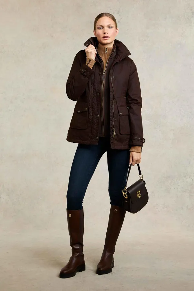 Holland Cooper Country Fleece Gilet Chocolate Women Fleeces