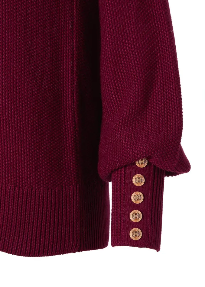 Holland Cooper Daisy Roll Neck Knit Wine Women Knitwear Holland Cooper Daisy Roll Neck Knit Wine Women Knitwear