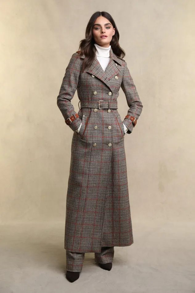 Holland Cooper Full Length Marlborough Trench Coat Orange Windsor Women Trench Coats