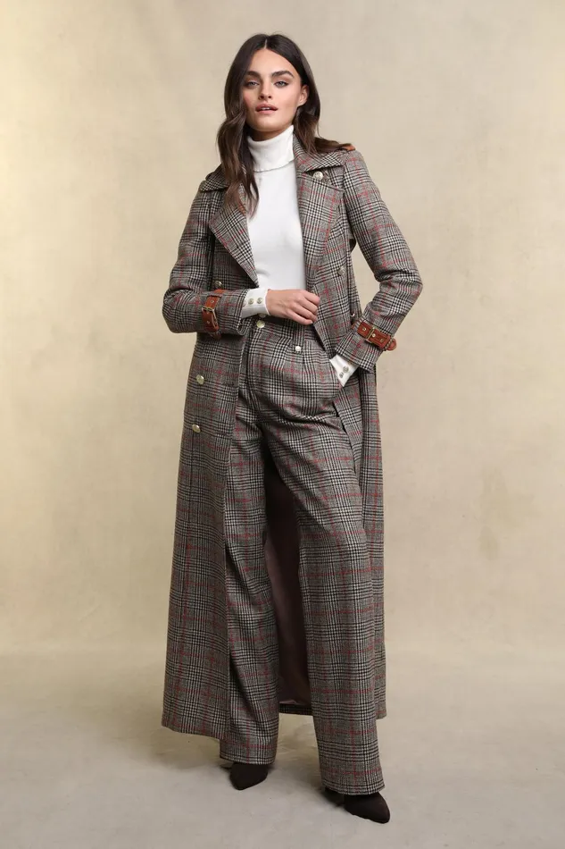 Holland Cooper Full Length Marlborough Trench Coat Orange Windsor Women Trench Coats