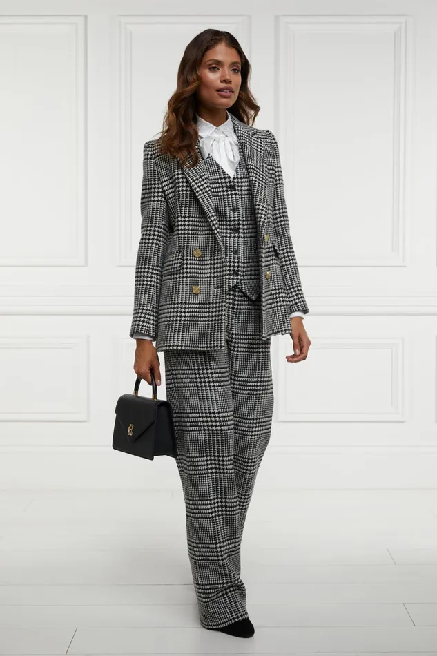 Holland Cooper Hampton Waistcoat Large Scale Prince Of Wales Mono Women Waistcoats