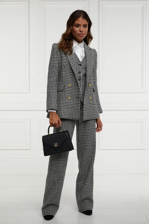 Holland Cooper Hampton Waistcoat Large Scale Prince Of Wales Mono Women Waistcoats