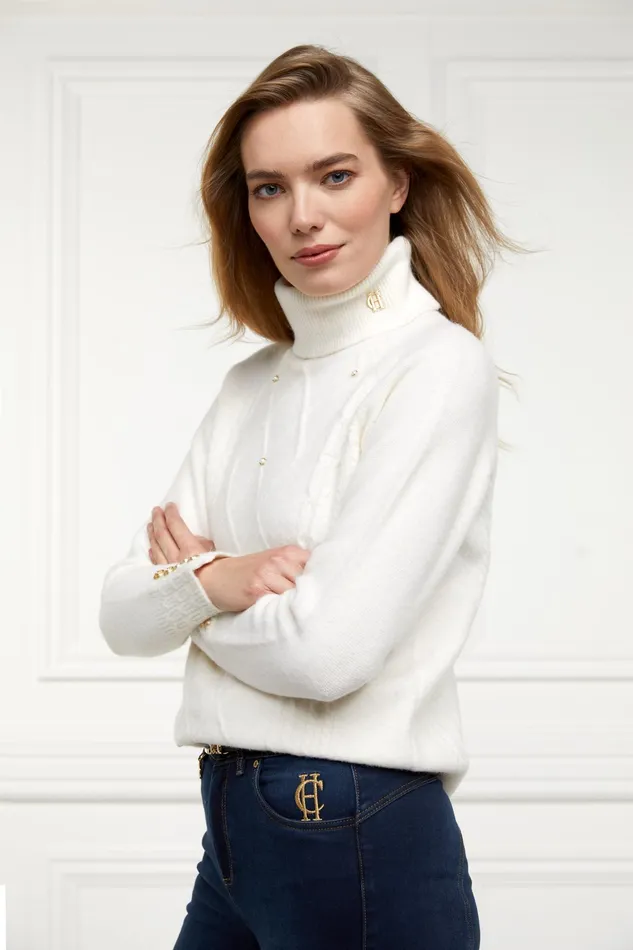 Holland Cooper Harlow Roll Neck Knit Women Knitwear