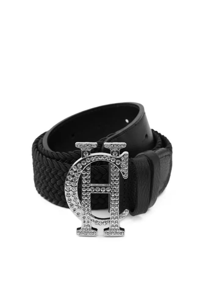 Holland Cooper HC Heritage Belt Black Crystal Women Belts Holland Cooper HC Heritage Belt Black Crystal Women Belts