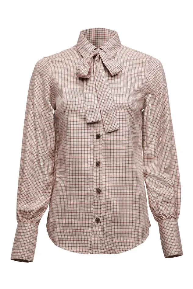 Holland Cooper Heritage Shirt Oatmeal Check Women Shirts and Blouses Holland Cooper Heritage Shirt Oatmeal Check Women Shirts and Blouses