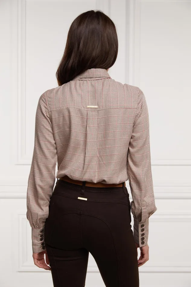 Holland Cooper Heritage Shirt Oatmeal Check Women Shirts and Blouses Holland Cooper Heritage Shirt Oatmeal Check Women Shirts and Blouses