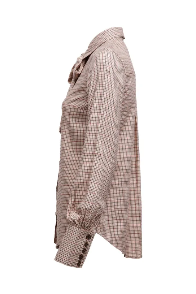 Holland Cooper Heritage Shirt Oatmeal Check Women Shirts and Blouses Holland Cooper Heritage Shirt Oatmeal Check Women Shirts and Blouses
