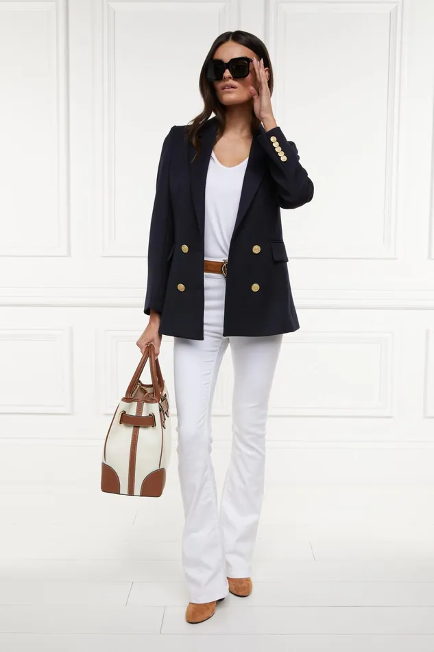 Holland Cooper High Rise Flared Jean White Women Jeans