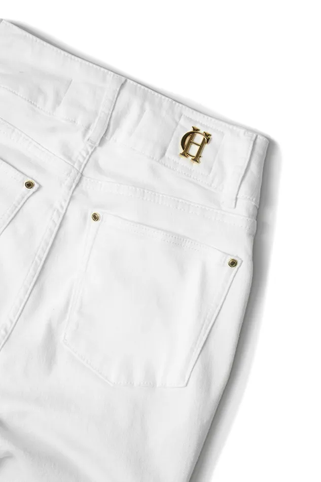 Holland Cooper High Rise Flared Jean White Women Jeans