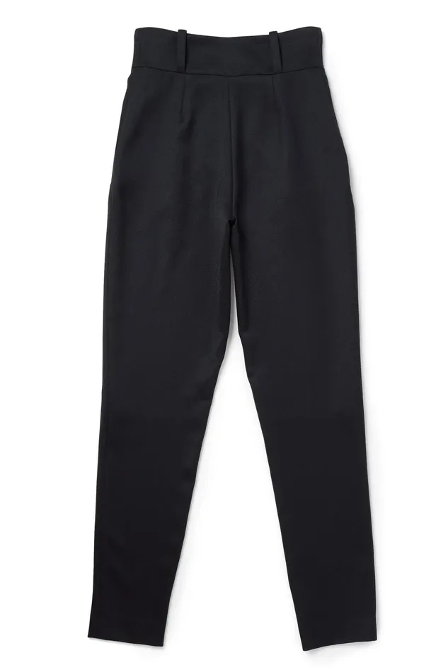 Holland Cooper High Waisted Peg Trouser Black Barathea Silver Women Tailoring Holland Cooper High Waisted Peg Trouser Black Barathea Silver Women Tailoring