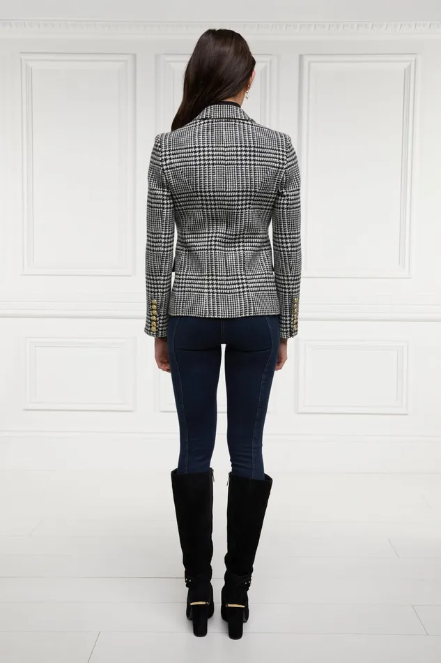 Holland Cooper Knightsbridge Blazer Large Scale Prince Of Wales Mono Women Tailoring