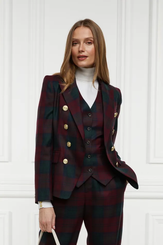Holland Cooper Knightsbridge Blazer Mulberry Tartan Women Blazers