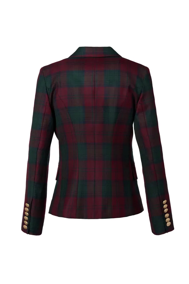 Holland Cooper Knightsbridge Blazer Mulberry Tartan Women Blazers