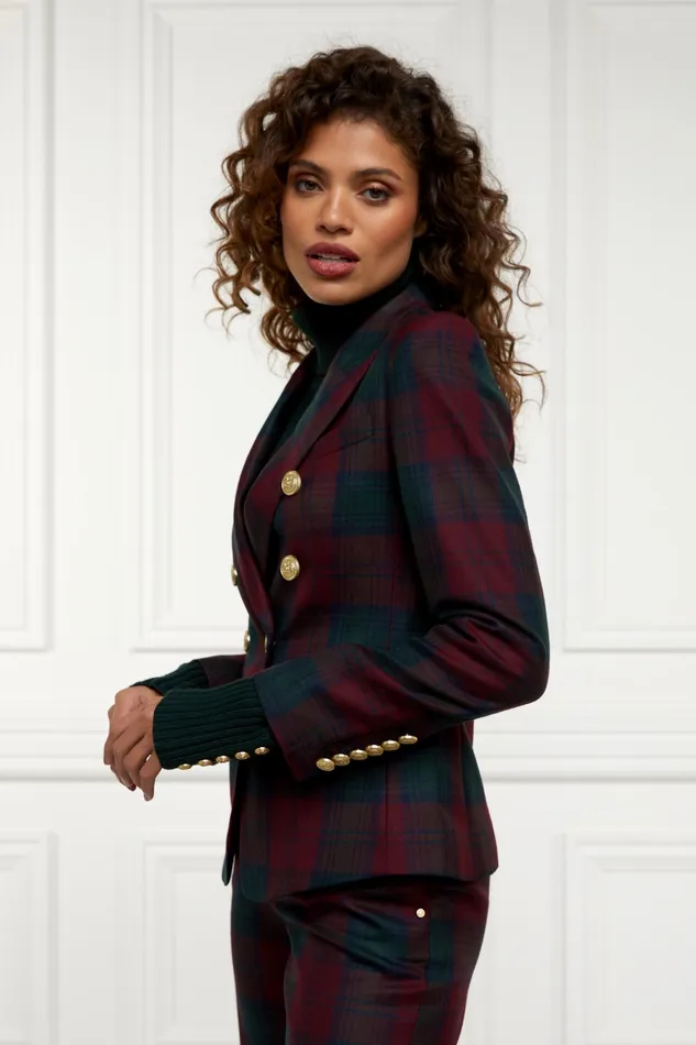 Holland Cooper Knightsbridge Blazer Mulberry Tartan Women Blazers