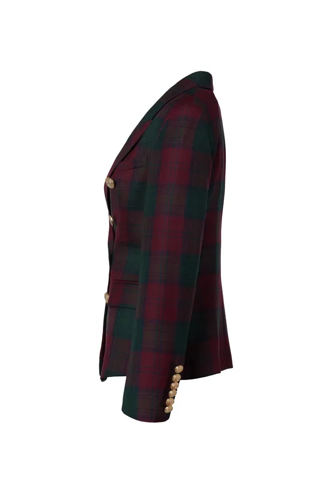 Holland Cooper Knightsbridge Blazer Mulberry Tartan Women Blazers