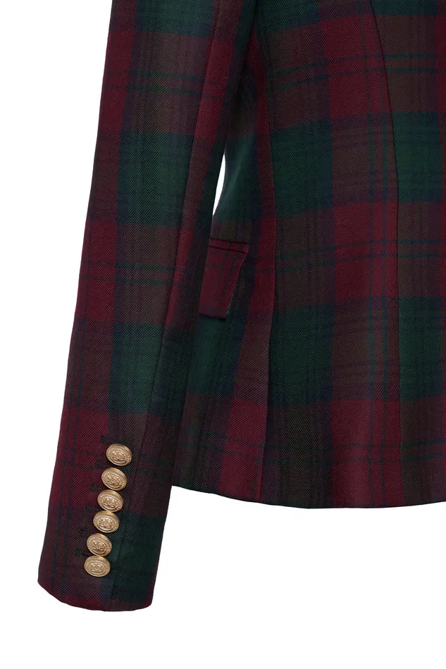 Holland Cooper Knightsbridge Blazer Mulberry Tartan Women Blazers
