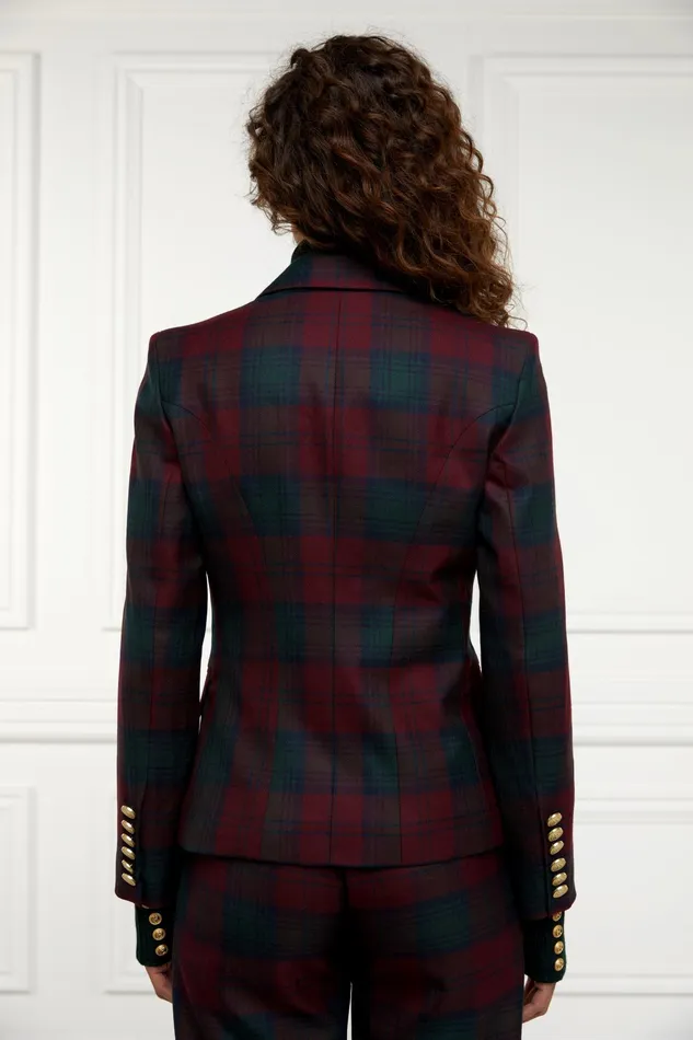 Holland Cooper Knightsbridge Blazer Mulberry Tartan Women Blazers