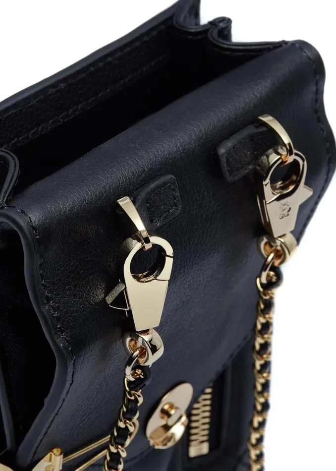 Holland Cooper Knightsbridge Phone Pouch Black Quilted Women Clutch Bags Holland Cooper Knightsbridge Phone Pouch Black Quilted Women Clutch Bags